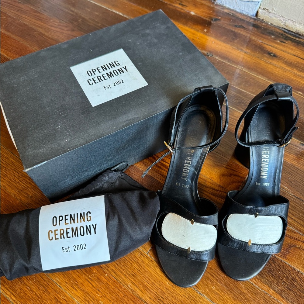 Opening Ceremony Black and White Women's Heeled Sandals 🐼